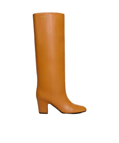 Celine Iconic - High Boot In Calfskin In Yellow