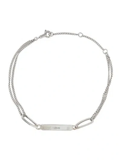 Pre-owned Celine Id Link Bracelet, 8" In Multi