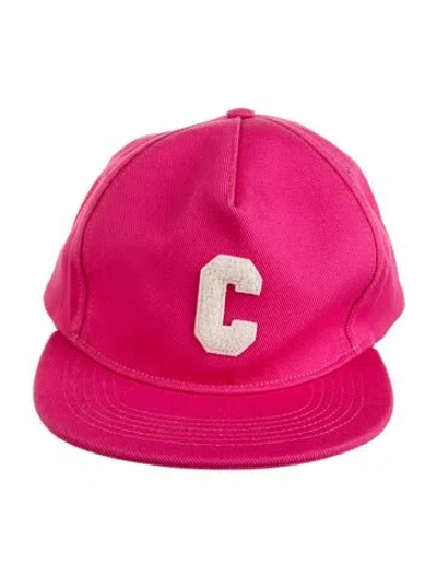 Pre-owned Celine Initial Embroidered Cap In Pink