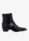 Celine Isaac Leather Boots In Black