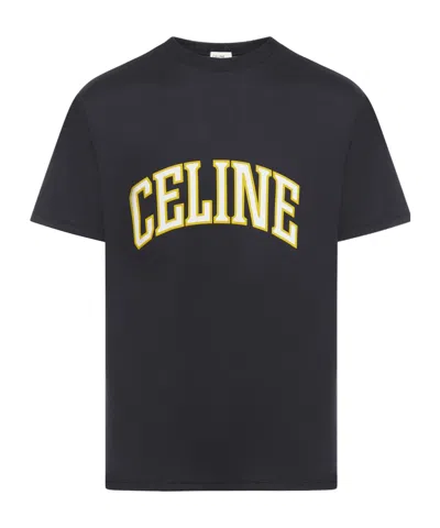 Celine Item O-neck Short-sleeved T-shirt In Green