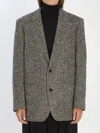 Celine Ivory And Black Wool Jacket In Black