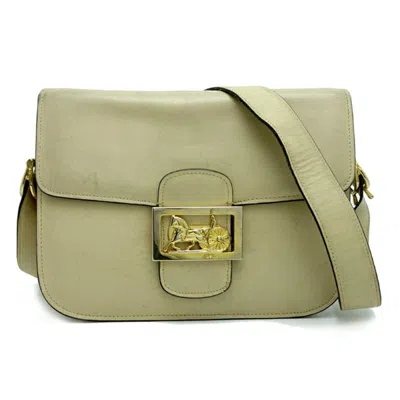 Pre-owned Celine Ivory Leather Shoulder Bag ()