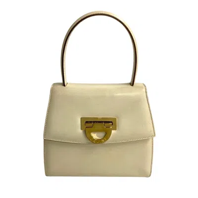 Pre-owned Celine Ivory White Leather Handbag Tote Bag () In Ivory, White