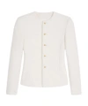 Celine Jacket In Cashmere And Wool Natté In White