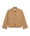 Celine Women Wool And Cashmere Bomber Jacket In Brown