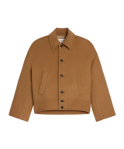 Celine Jacket In Double-face Wool Cashmere In Brown
