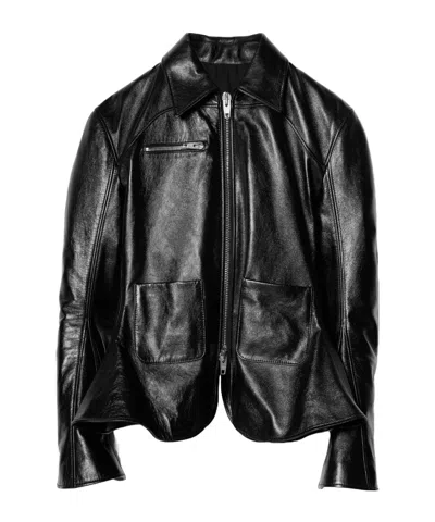 Celine Jacket In Lambskin In Black