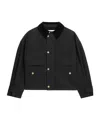 Celine Jacket In Waxed Cotton In Black