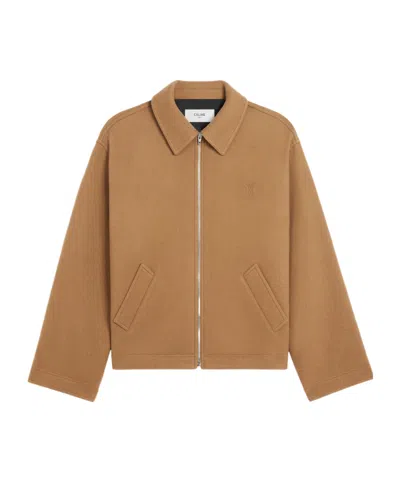 Celine Jacket In Wool Felt In Brown