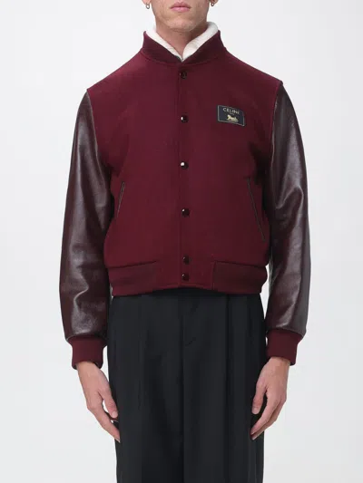 Celine Jacket Men Color Burgundy