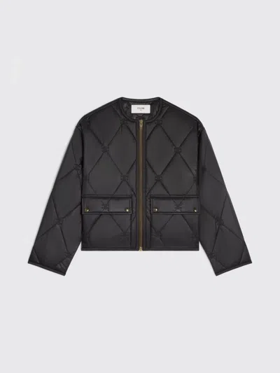Celine Women Triomphe Quilted Jacket In Black
