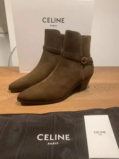 Pre-owned Celine Jacno 60 Boots In Dark Brown