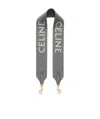 Celine Jacquard Wool Short Shoulder Strap In Gray