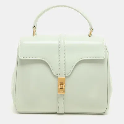 Pre-owned Celine Jade Leather Mini 16 Top Handle Bag