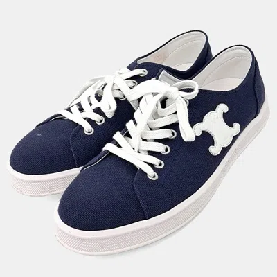 Pre-owned Celine Jane Low Navy Blue Sneakers