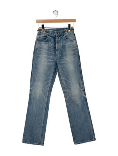 Pre-owned Celine Jane Straight Leg Jeans In Blue