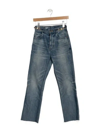 Pre-owned Celine Jane Straight Leg Jeans In Blue
