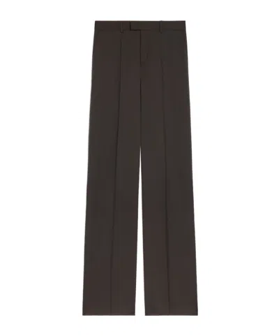 Celine Jazz Trousers In Wool Cloth In Brown