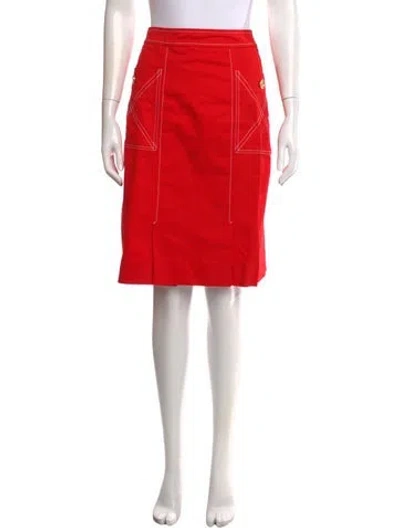 Pre-owned Celine Jean's Knee-length Skirt In Red