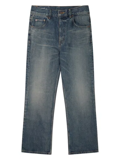 Celine Stone-washed Denim Jeans In Blue