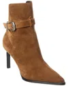 Celine Jodphur Suede Boot In Brown