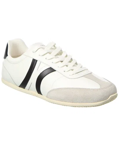 Celine Optic White Calf Leather Triomphe Sneakers In Multi