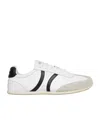 Celine White Calfskin Sneakers With Suede Inserts For Men In White