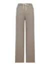 Celine Elastic Waist Casual Pants In Gray