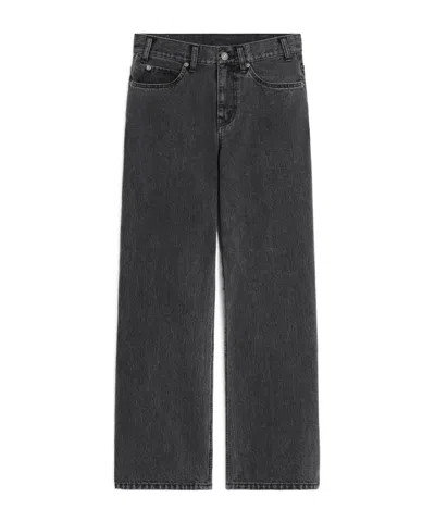 Celine Jolene Jeans In Charcoal Wash Denim In Black