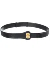 Celine Josephine Leather Belt In Black