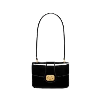 Celine Josephine Teen Leather Shoulder Bag In Blue