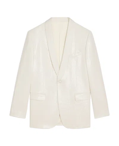 Celine Jude Acetic Acid And Viscose Glitter Jacket In White