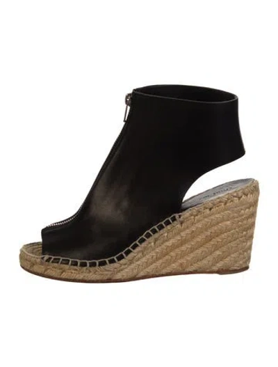 Pre-owned Celine Jute Whipstitch Trim Slingback Pumps In Black