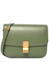 Celine Kaki Vache Liegee Leather Medium Classic Box Flap Bag (authentic Pre-  Loved) In Green