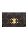 Celine Key Case Triomphe In Triomphe Canvas