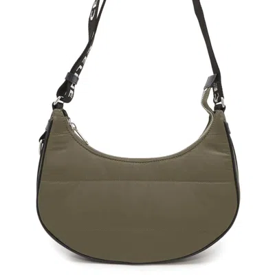 Pre-owned Celine Khaki Nylon Leather Shoulder Bag ()
