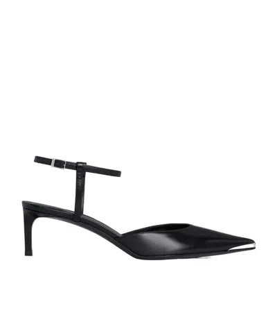 Celine Kitten With Metal Toe In Calfskin In Black