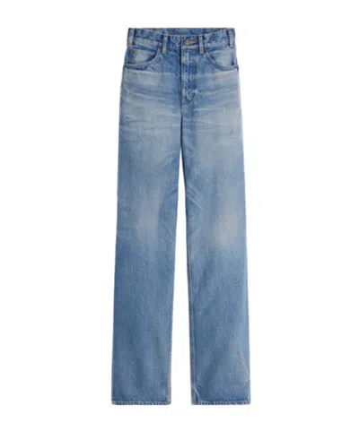 Celine Kitty Belt Ring Jeans In Blue