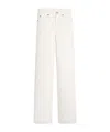 Celine Flared Leg White Denim Jeans For Women In White