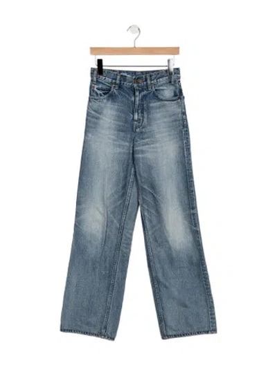 Pre-owned Celine Kitty Straight Leg Jeans In Blue