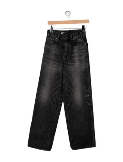 Pre-owned Celine Kitty Wide Leg Jeans In Black