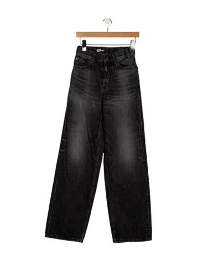 Pre-owned Celine Kitty Wide Leg Jeans In Gray