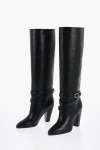 Celine Knee-length Wilters Leather Boots With Ankle Strap 10cm