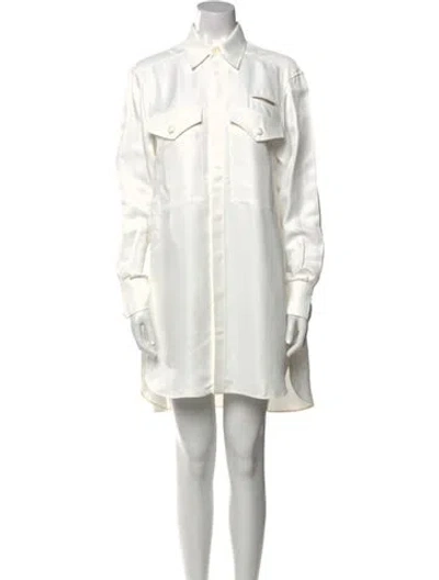 Pre-owned Celine Knee-length Dress In White