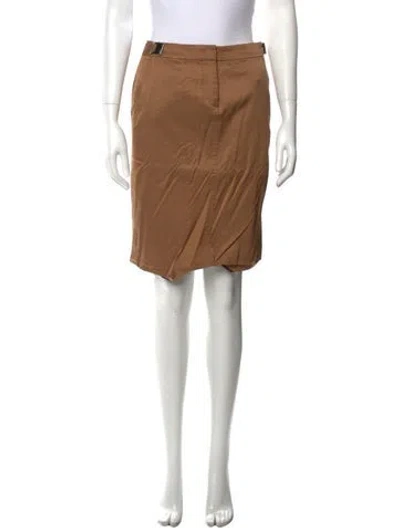 Pre-owned Celine Knee-length Skirt In Brown