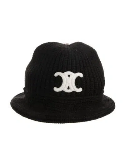 Pre-owned Celine Knit Hat In Black