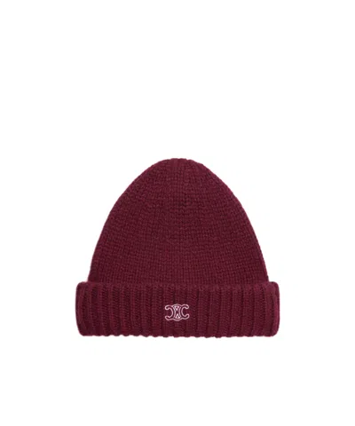 Celine Knit Travel Beanie In Brown