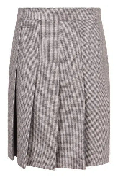 Celine Knitted Skirt In Brown