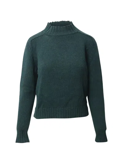 Pre-owned Celine Knitted Turtleneck Sweater In Green